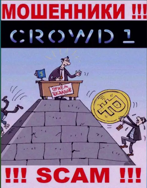 Пирамида - именно в данном направлении оказывают свои услуги интернет-мошенники Crowd1 Network Ltd