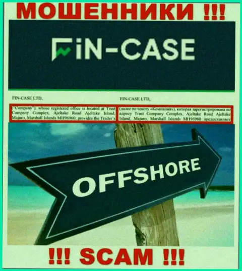 Fin-Case Com - это МОШЕННИКИ !!! Спрятались в оффшорной зоне по адресу - Комплекс Траст Компани, Аджелтейк Роад Аджелтейк Исландия, Маджуро, Маршалловы Острова МХ96960 и прикарманивают вложенные денежные средства клиентов