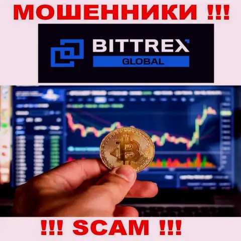 Рискованно иметь дело с internet-мошенниками Global Bittrex Com, вид деятельности которых Торговля цифровой валютой