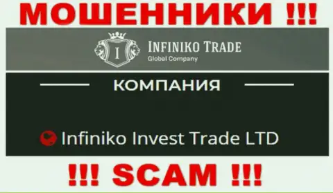 Infiniko Invest Trade LTD - это юридическое лицо internet-ворюг ИнфиникоТрейд Ком