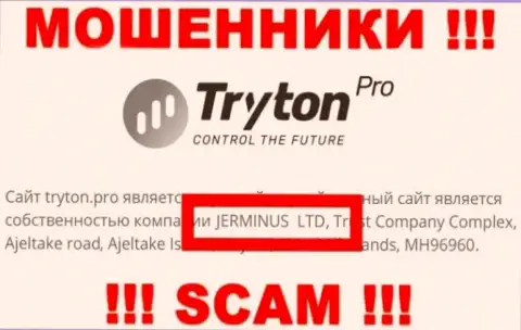 Инфа о юридическом лице Тритон Про - это контора Jerminus LTD