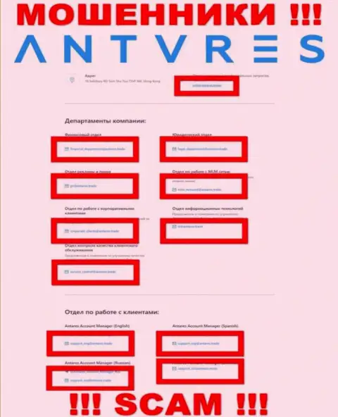 Не пишите письмо на адрес электронной почты махинаторов Antares Limited, расположенный у них на web-сайте в разделе контактов - это слишком опасно