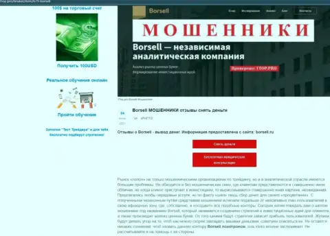 Обзор скам-проекта Borsell Ru - МОШЕННИКИ !!!