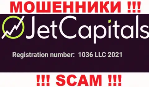 Рег. номер конторы JetCapitals, который они оставили на своем сайте: 1036 LLC 2021