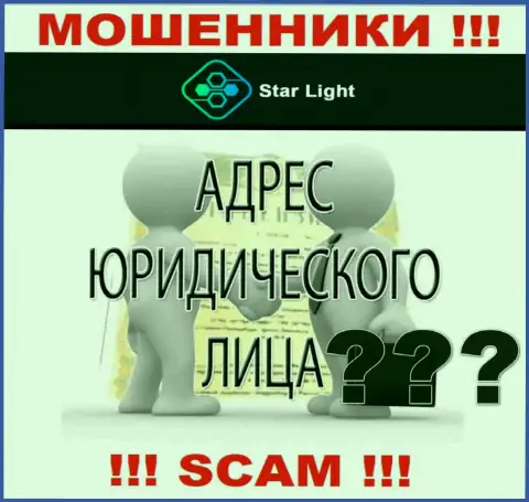 Мошенники StarLight24 Net отвечать за собственные проделки не намерены, ведь информация об юрисдикции спрятана