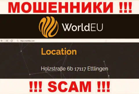 Избегайте взаимодействия с организацией WorldEU !!! Указанный ими официальный адрес - это фейк