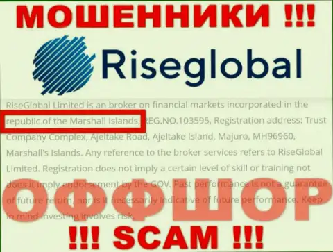 Будьте весьма внимательны мошенники RiseGlobal расположились в офшоре на территории - Marshall's Islands